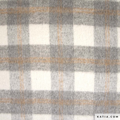 Tissu manteau plaid gris – Image 3