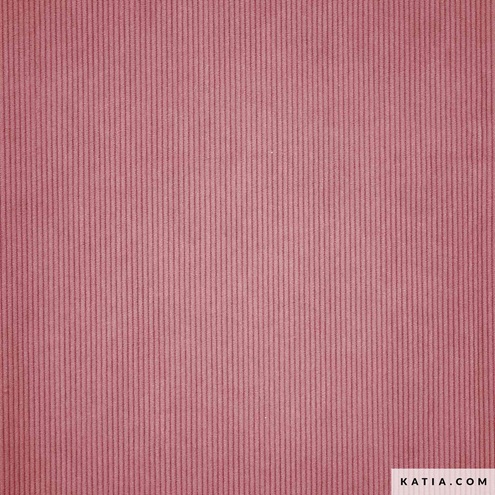 Velours côtelé corduroy fin rose Katia – Image 3