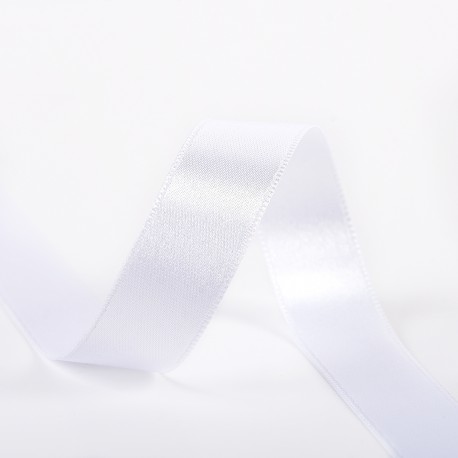 Ruban satin double face 10 mm Blanc