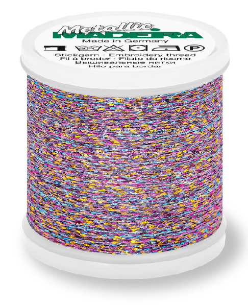 MADEIRA Supertwist – Fil à broder N°280, multicolore pailleté