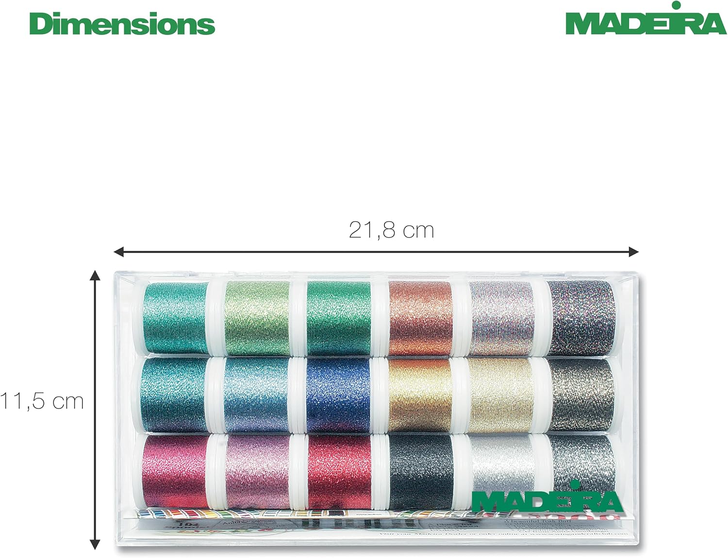 Boîte de 18 bobines de 200m de fils Madeira Metallic - 8020 – Image 2