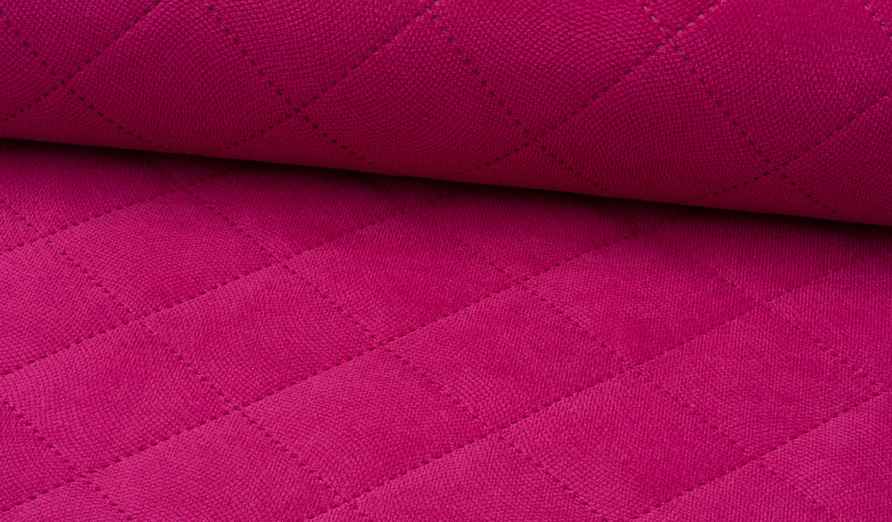 Velours matelassé carré fuschia