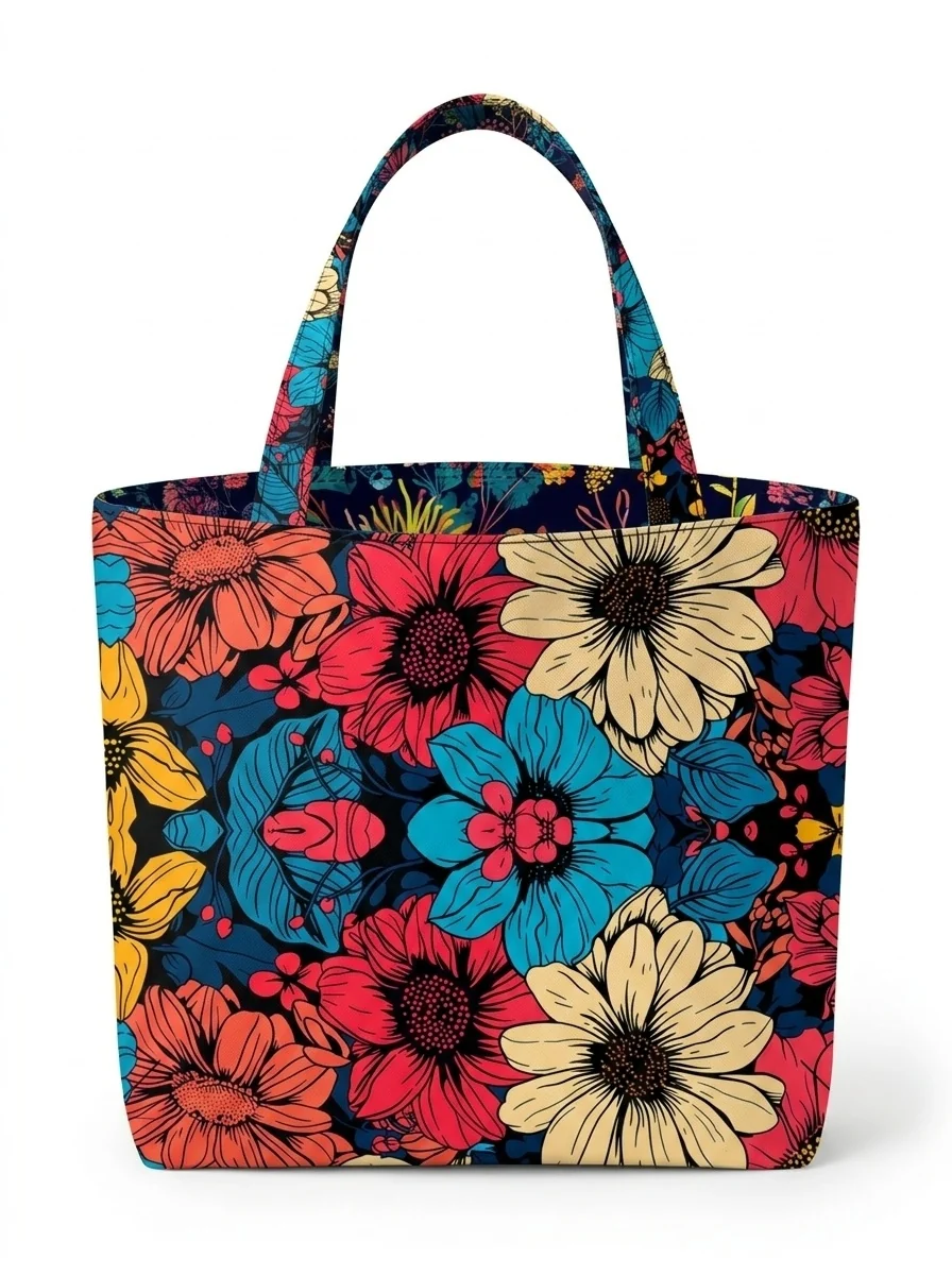 Coupon grand sac cabas pop floral reversible – Image 3