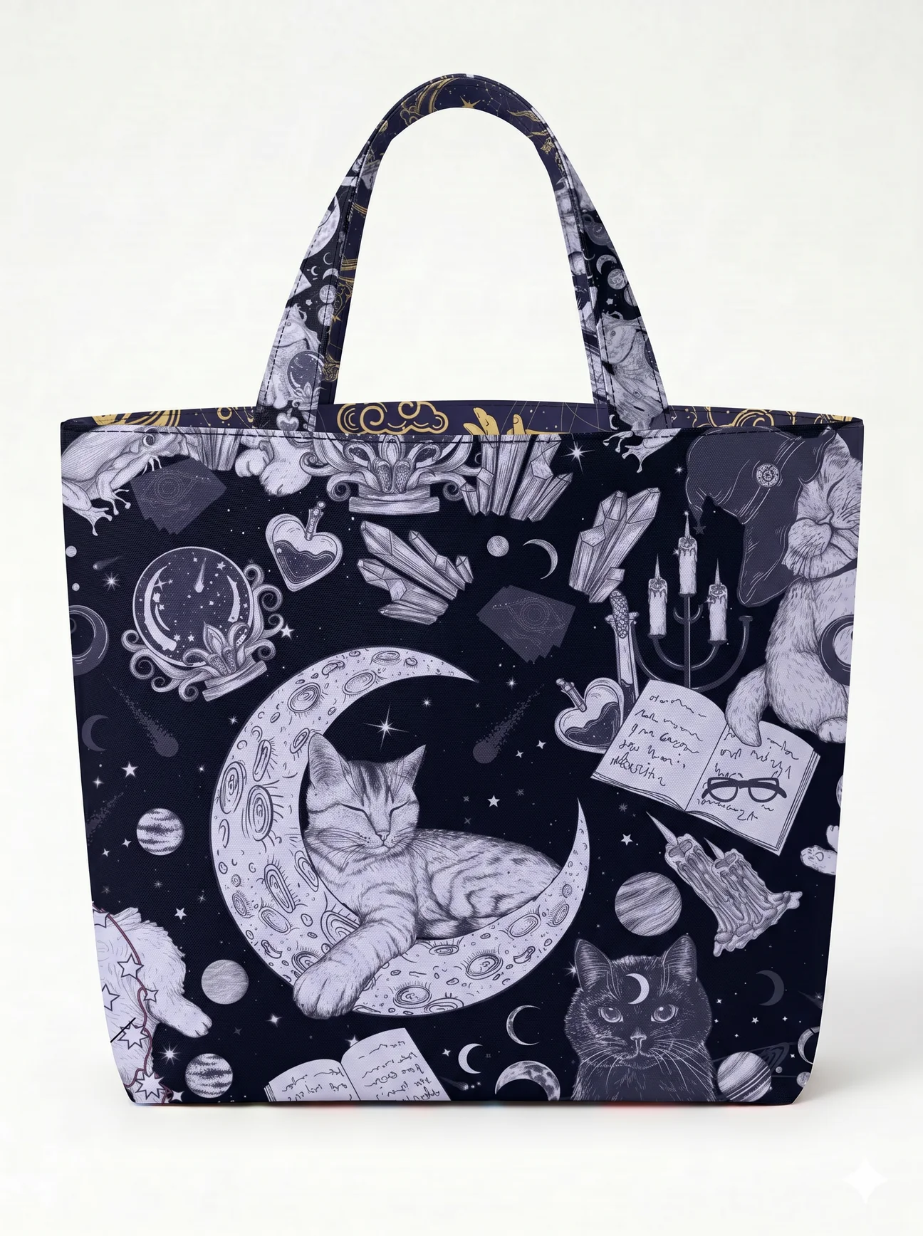 Coupon grand sac cabas chat cosmique reversible – Image 2