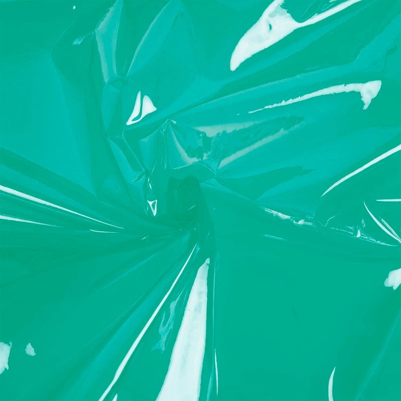 Tissu cristal transparent vert aqua au mètre